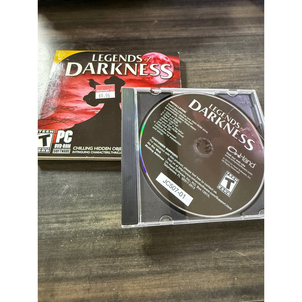 Legends of Darkness PC DVD-ROM Hidden Object Mystery Game On Hand Software